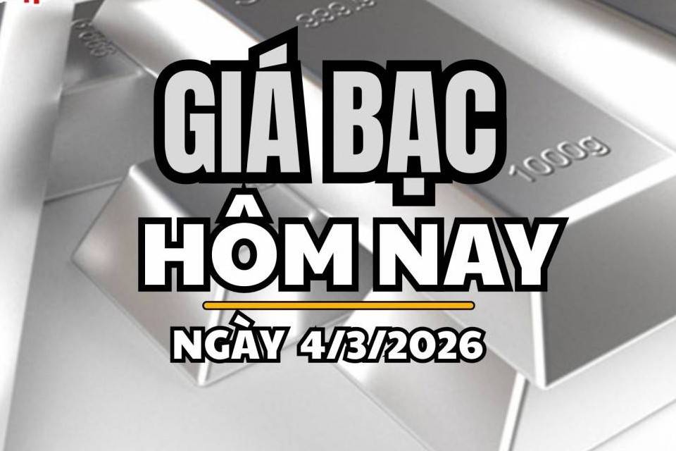 Giá bạc hôm nay 4/3/2026: Giá bạc trong nước giảm mạnh theo đà thế giới