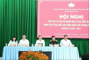 Chủ tịch Quốc hội Trần Thanh Mẫn dự hội nghị tiếp xúc cử tri tại TP. Hồ Chí Minh