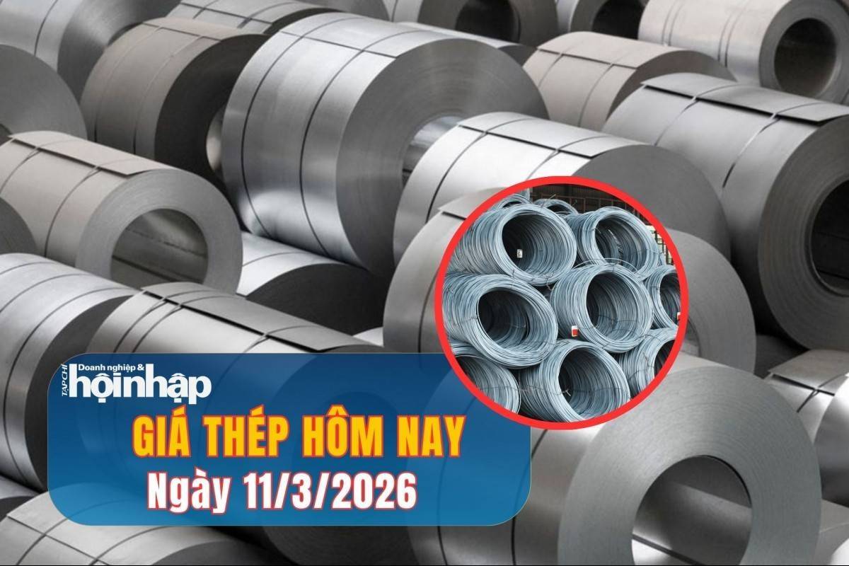 Giá thép hôm nay 11/3/2026: Sắc xanh bao phủ thị trường