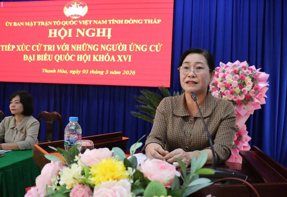 Ứng cử viên Châu Thị Mỹ Phương trả lời các kiến nghị được cử tri quan tâm