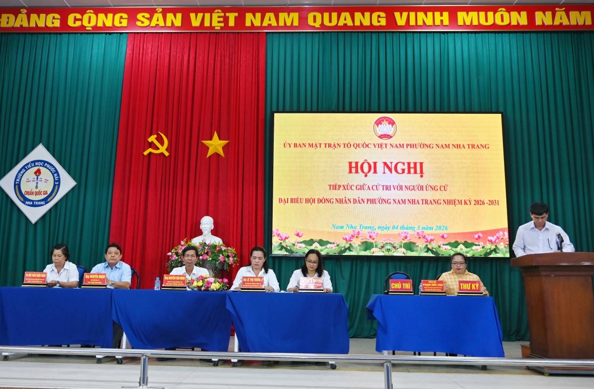 Khánh Hòa: Hội nghị tiếp xúc cử tri Phường Nam Nha Trang và xã Vạn Hưng với những người ứng cử đại biểu Quốc Hội, và HĐND các cấp