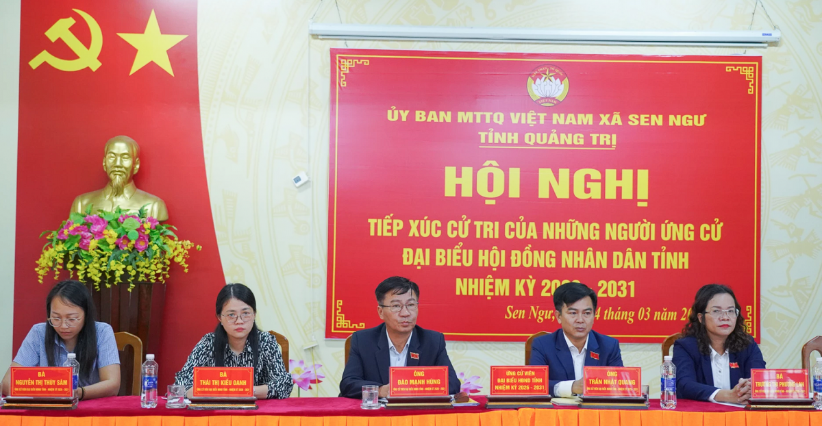 Quảng Trị: Các ứng cử viên ĐBQH và HĐND tỉnh tiếp xúc cử tri