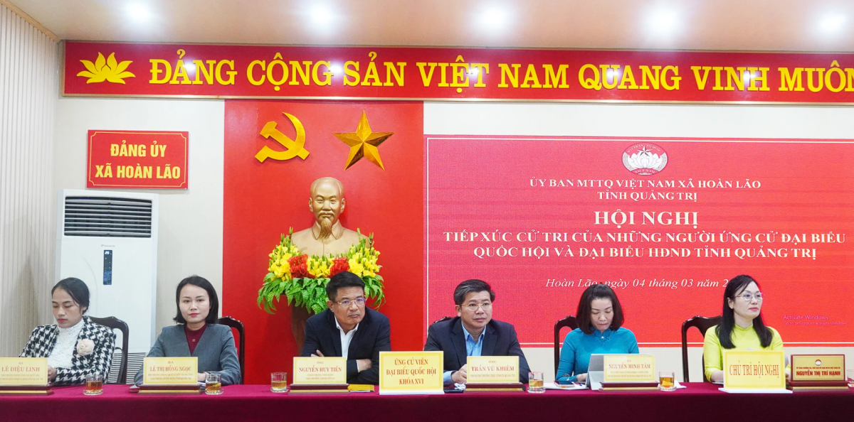 Quảng Trị: Các ứng cử viên ĐBQH và HĐND tỉnh tiếp xúc cử tri