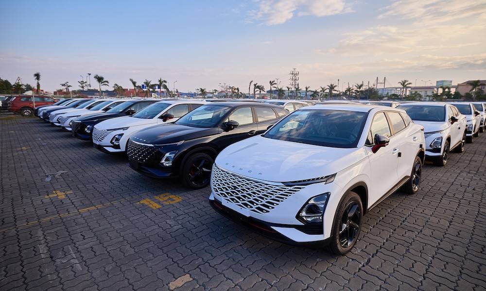 Lô xe Omoda C5 cập cảng Hải Phòng (Ảnh: O&J).