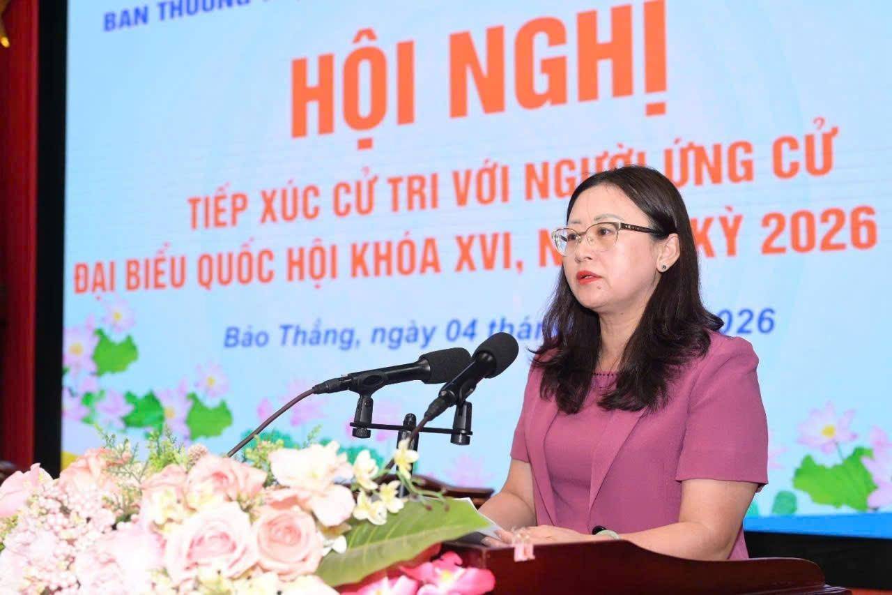 Lào Cai: Hội nghị tiếp xúc cử tri với người ứng cử đại biểu Quốc hội khóa XVI tại đơn vị số 4
