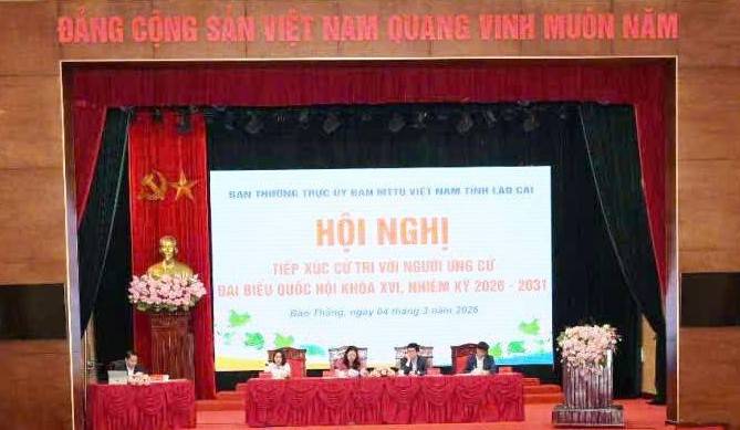 Lào Cai: Hội nghị tiếp xúc cử tri với người ứng cử đại biểu Quốc hội khóa XVI tại đơn vị số 4