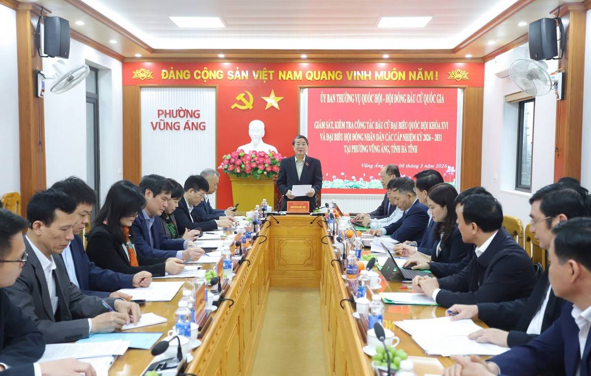 Phó Chủ tịch Quốc hội kiểm tra công tác chuẩn bị bầu cử tại phường Vũng Áng Hà Tĩnh