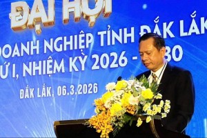 Đại hội Hiệp hội Doanh nghiệp tỉnh Đắk Lắk, nhiệm kỳ 2026 - 2030 thành công tốt đẹp