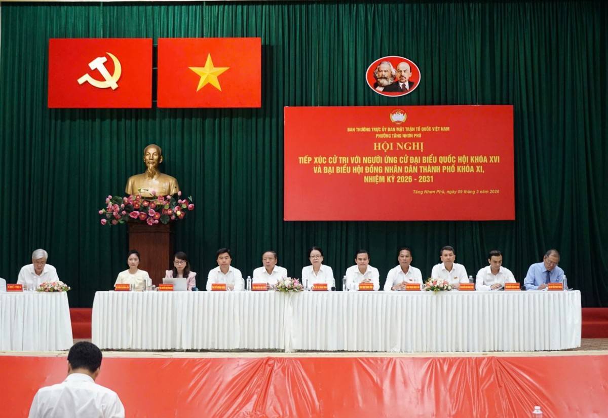 Hội nghị tiếp xúc cử tri với người ứng cử đại biểu Quốc hội khóa XVI và đại biểu Hội đồng nhân dân TP. Hồ Chí Minh khóa XI, nhiệm kỳ 2026–2031