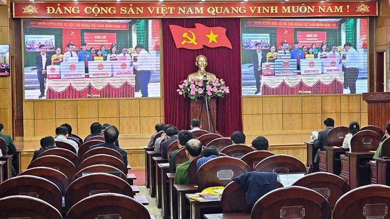 Thanh Hóa: Hội nghị vận hành mẫu trực tuyến về quy trình bỏ phiếu bầu cử đại biểu Quốc hội và HĐND các cấp