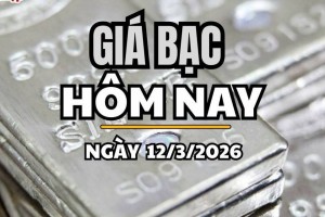 Giá bạc hôm nay 12/3/2026: Giá bạc đảo chiều giảm mạnh