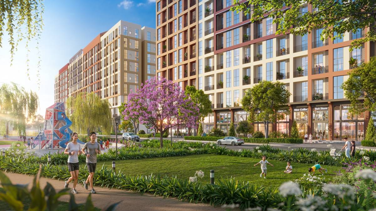 Quỹ căn hộ cao tầng Park Residence sở hữu vị trí đặc địa tại phân khu Flora Avenue. Ảnh phối cảnh: Sun Property