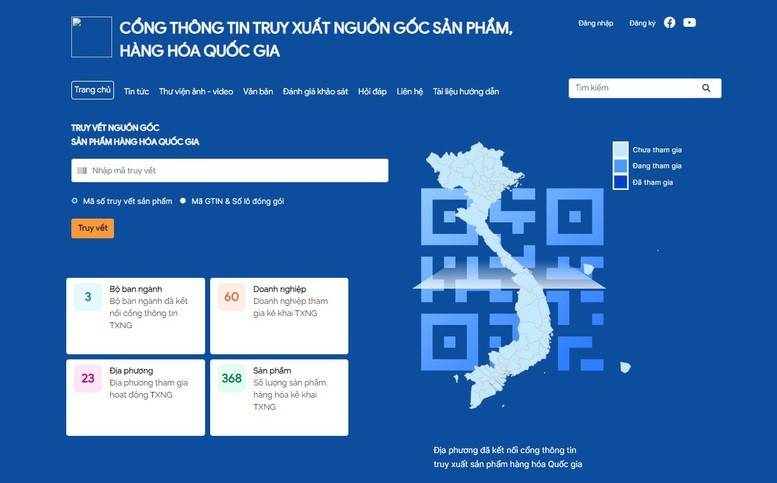 Cổng thông tin truy xuất nguồn gốc đóng vai trò như cầu nối để kết nối tất cả thành phần tham gia, cụ thể là giữa các Bộ, ngành, địa phương, doanh nghiệp. 