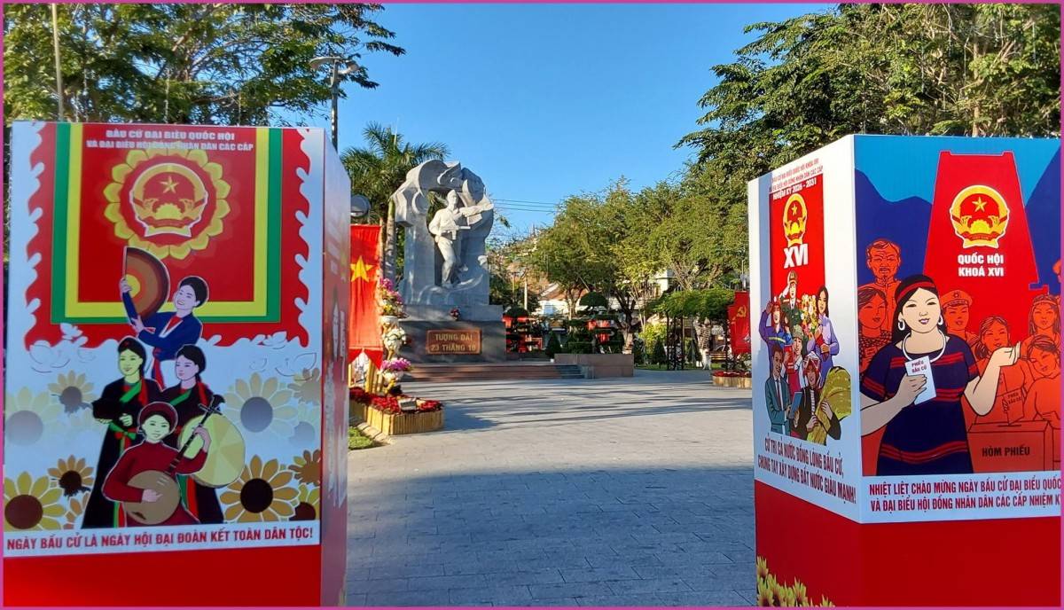 Phường Nam Nha Trang, Cam Ranh tuyên truyền lưu động về bầu cử đại biểu Quốc hội khóa XVI và đại biểu HĐND các cấp