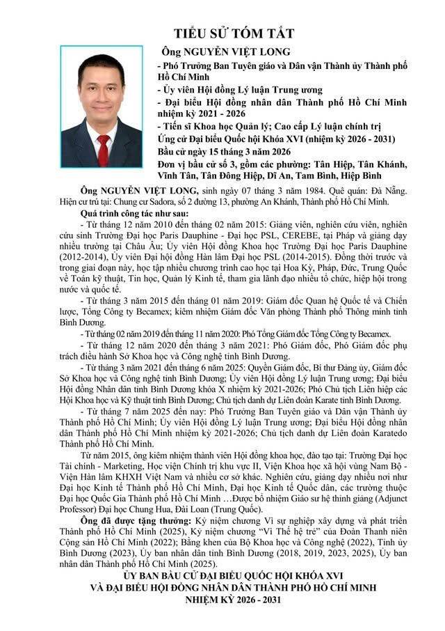 Ứng cử viên Đại biểu Quốc hội Khóa XVI Nguyễn Việt Long: Khơi thông nguồn lực kinh tế số và cam kết "nói được, làm được" với cử tri