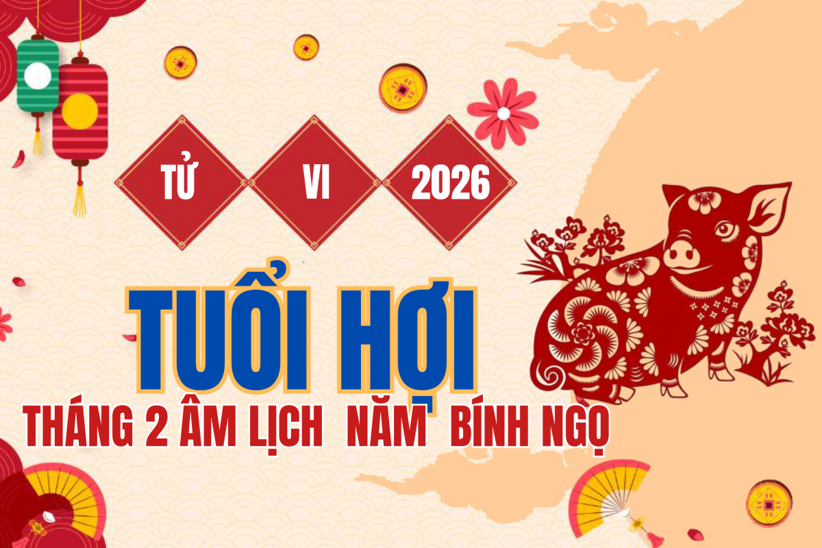 Tử vi tuổi Hợi tháng 2 (âm lịch) năm Bính Ngọ - 2026: Tài lộc khởi sắc, tình duyên vượng nhưng sức khỏe cần chú ý