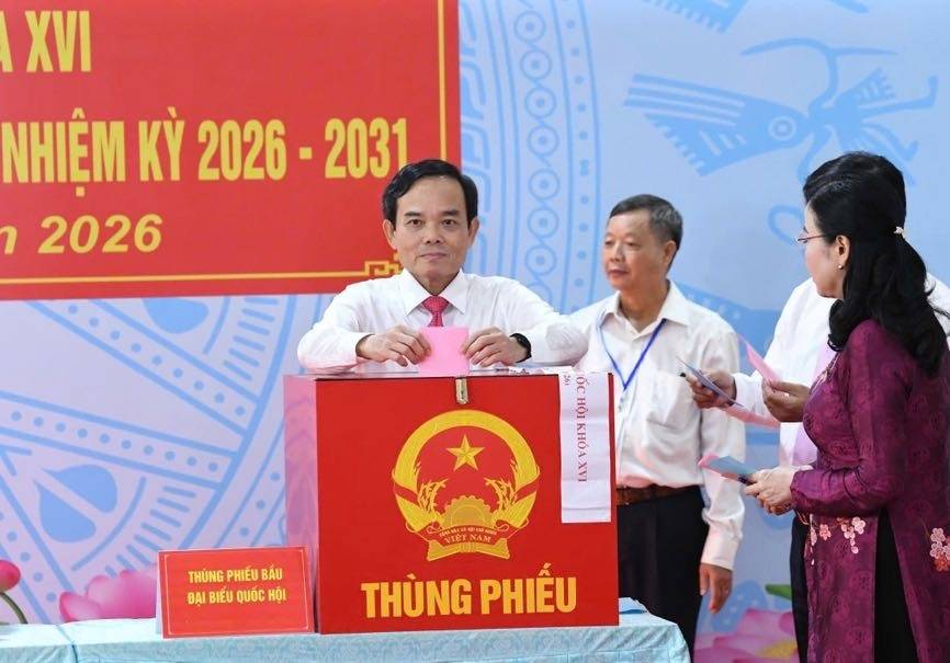 Chùm ảnh: Các đồng chí lãnh đạo Đảng, Nhà nước thực hiện quyền cử tri