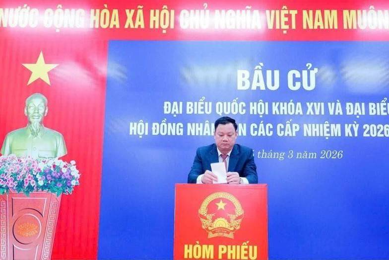 Bí thư Tỉnh uỷ Nghệ An dự Lễ khai mạc và bỏ phiếu bầu đại biểu Quốc hội khoá VXI và HĐND các cấp nhiệm kỳ 2026 - 2031