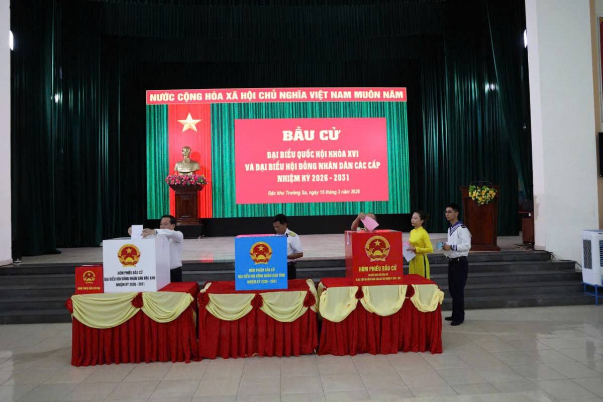 Đặc khu Trường Sa (Khánh Hòa) hòa chung không khí bầu cử cả nước