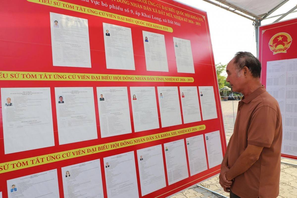 Cà Mau: Hơn 98% cử tri đi bầu cử tính đến 17 giờ cùng ngày