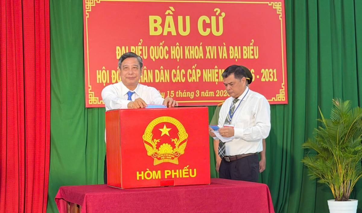 Cần Thơ: 58 xã, phường có tỷ lệ cử tri đi bầu cử đạt tỷ lệ 100%