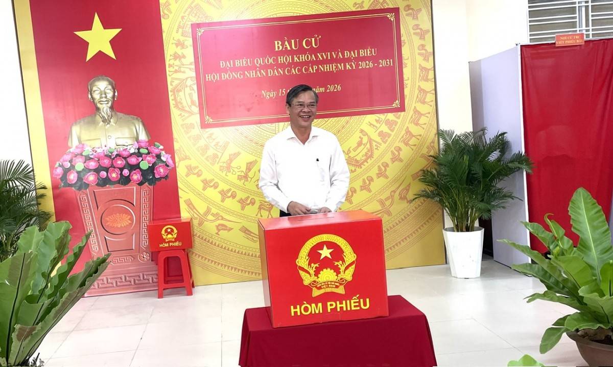 Cần Thơ: 58 xã, phường có tỷ lệ cử tri đi bầu cử đạt tỷ lệ 100%