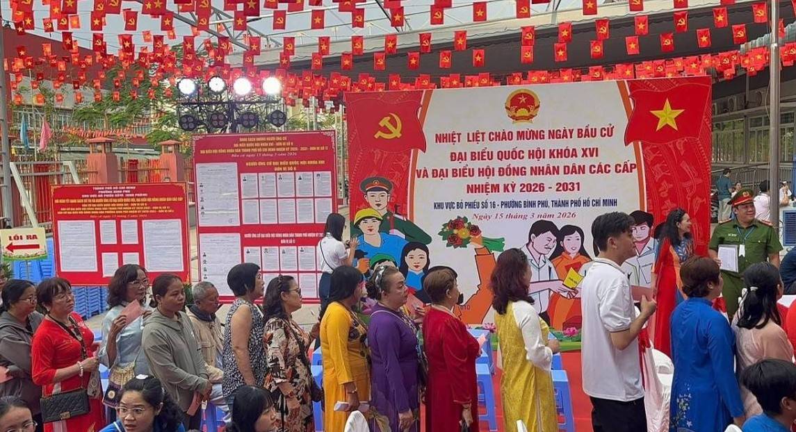 TP.HCM: 99% cử tri đã bỏ phiếu bầu cử đại biểu Quốc hội và HĐND các cấp