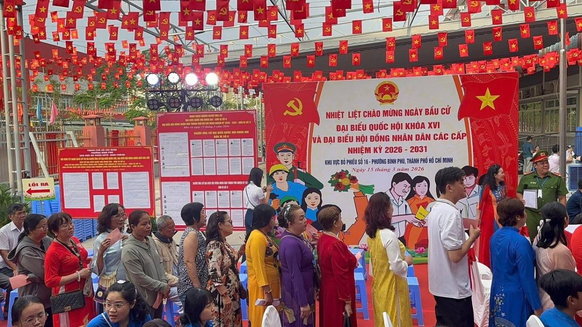 TP.HCM: 99% cử tri đã bỏ phiếu bầu cử đại biểu Quốc hội và HĐND các cấp