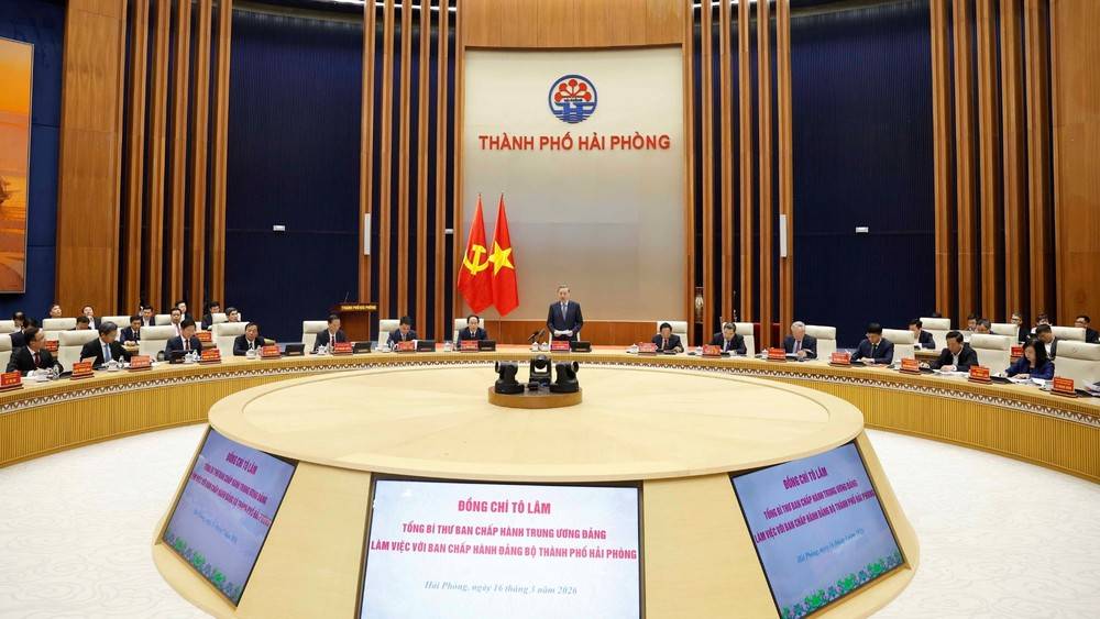Tổng Bí thư Tô Lâm làm việc với Hải Phòng: Mở không gian phát triển mới cho thành phố cảng