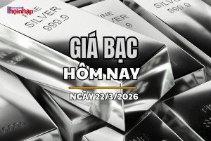 Giá bạc hôm nay 22/3/2026: Giá bạc trong nước đồng loạt giảm mạnh