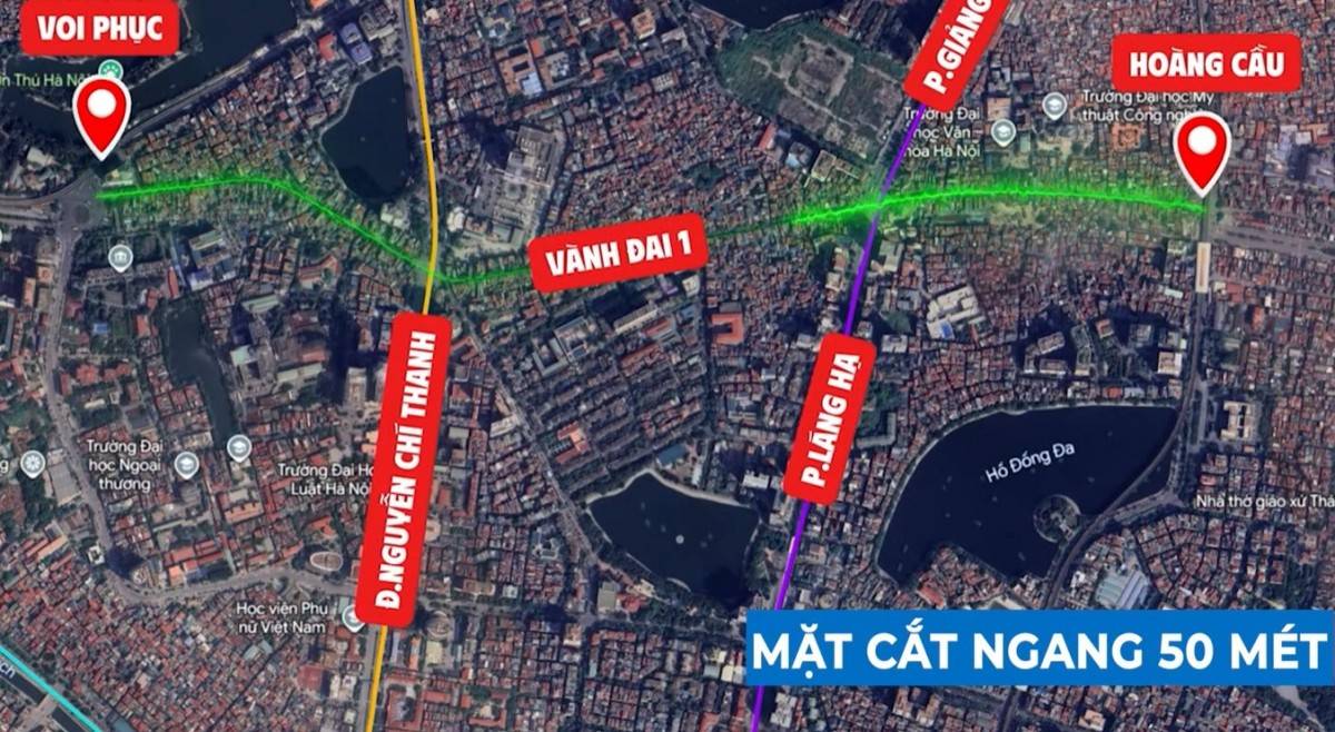 Đây là đoạn tuyến có ý nghĩa đặc biệt quan trọng, giúp hoàn thiện mạng lưới giao thông trung tâm (Ảnh: Trần Linh).