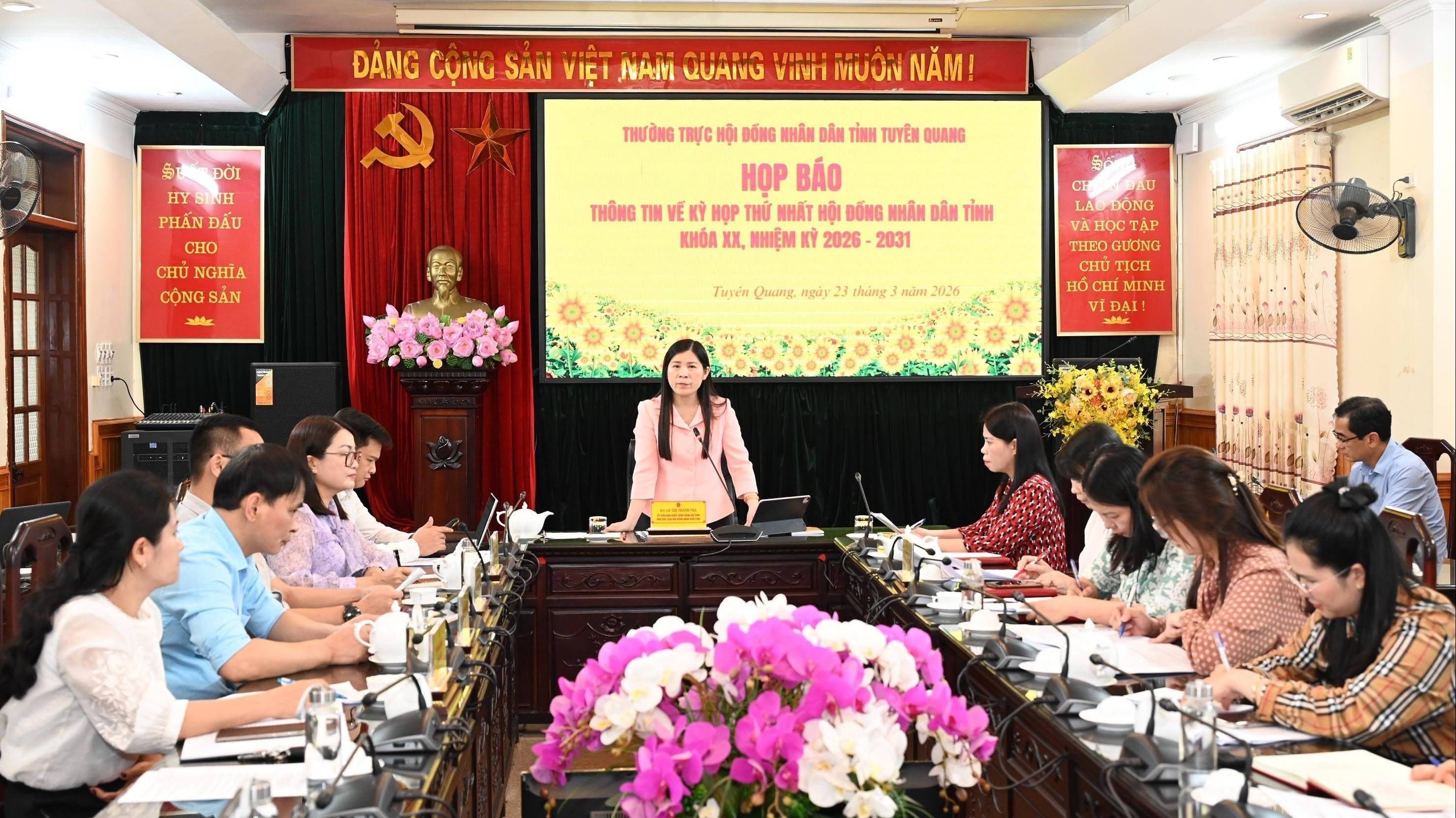 Tuyên Quang họp báo Kỳ họp thứ nhất HĐND tỉnh khóa XX với nhiều nội dung quan trọng