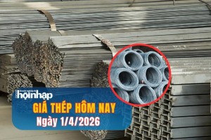 Giá thép hôm nay 1/4/2026: Thị trường giằng co trước áp lực chi phí năng lượng
