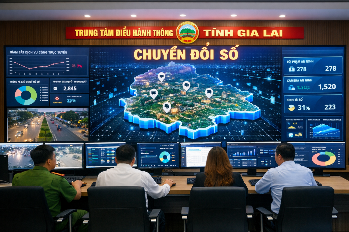 Từ trung tâm điều hành đến từng người dân, chuyển đổi số lan tỏa mạnh mẽ tại Gia Lai