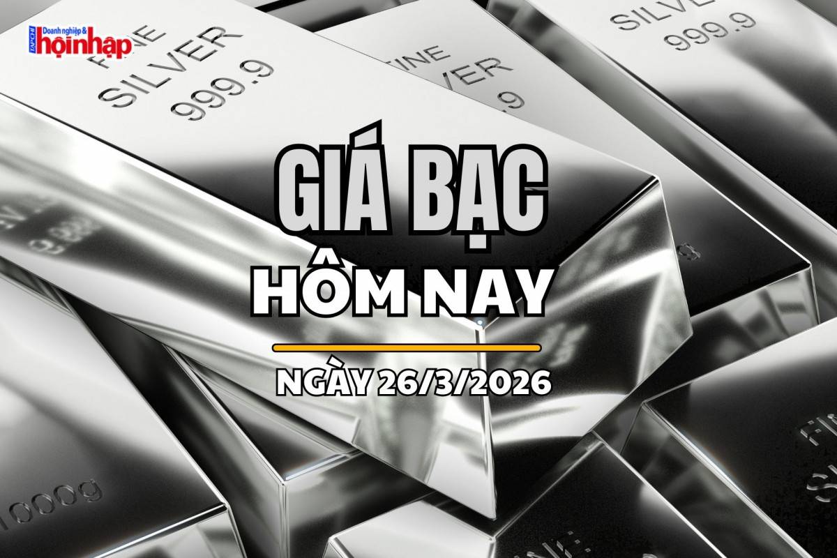 Giá bạc hôm nay 25/3/2026: Giá bạc trong nước và thế giới quay xe giảm mạnh