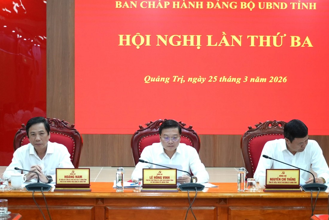 Ban Chấp hành Đảng bộ UBND tỉnh Quảng Trị triển khai nhiệm vụ trọng tâm quý II/2026