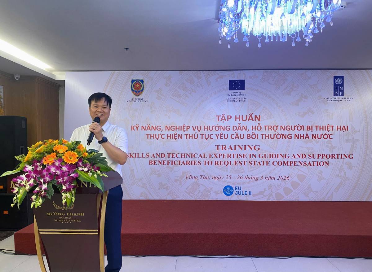 Bộ Tư pháp tập huấn kỹ năng hỗ trợ người bị thiệt hại thực hiện yêu cầu bồi thường nhà nước