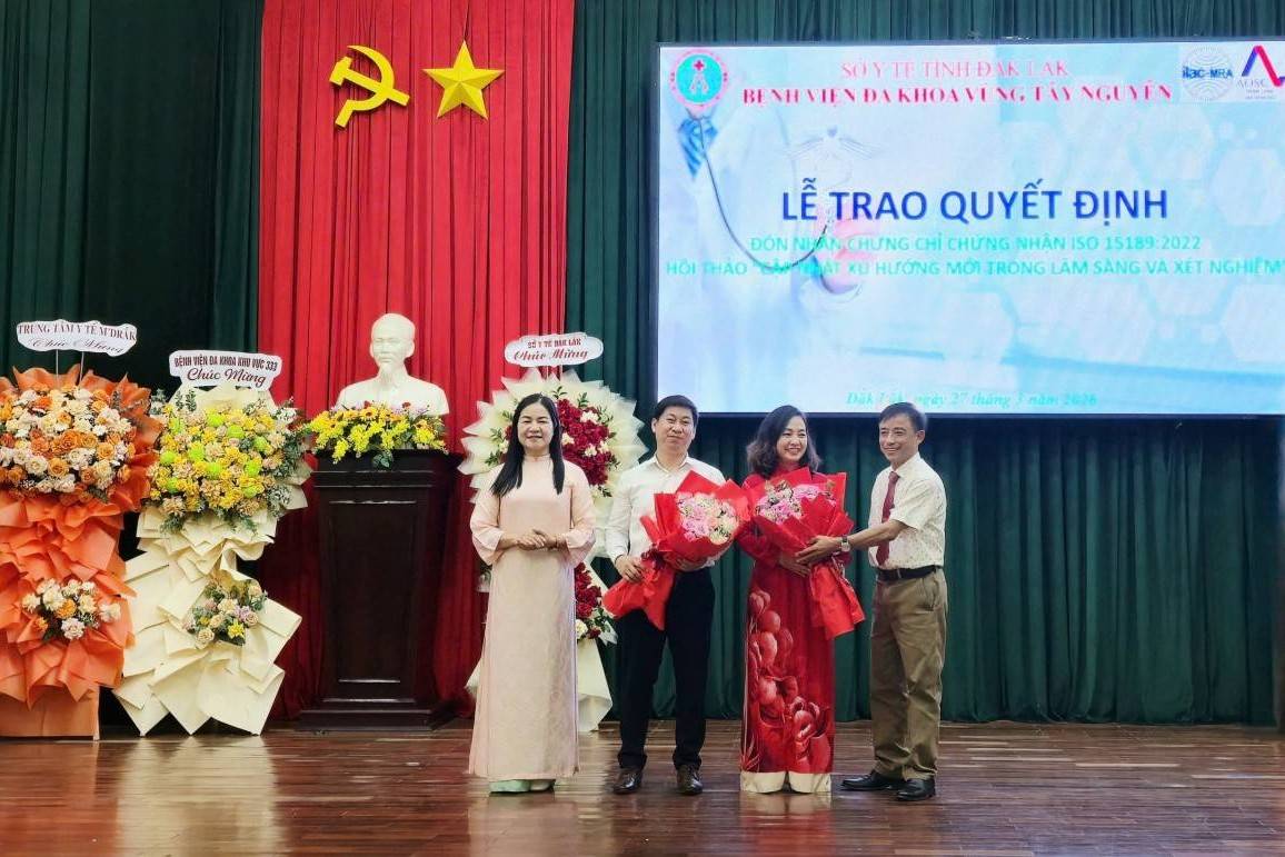 Hệ thống xét nghiệm của Bệnh viện Đa khoa vùng Tây Nguyên đạt chuẩn quốc tế ISO 15189:2022