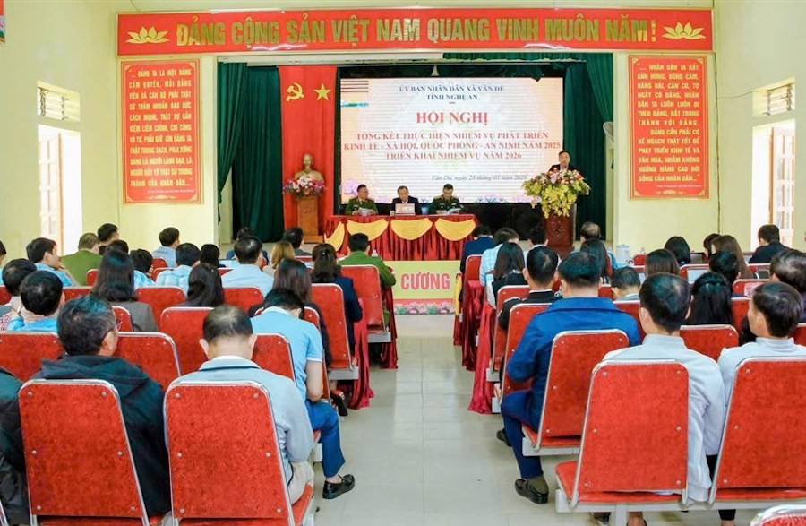 UBND xã Vân Du tổ chức Hội nghị tổng kết thực hiện nhiệm vụ phát triển kinh tế – xã hội, quốc phòng – an ninh năm 2025 và triển khai nhiệm vụ năm 2026