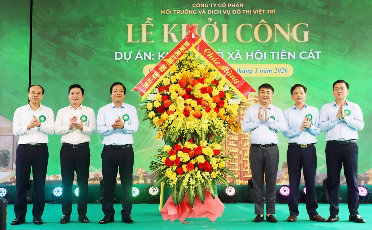 Phú Thọ: Khởi công khu nhà ở xã hội Tiên Cát, vốn đầu tư 452 tỷ đồng