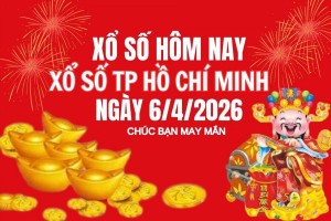 XSHCM 6/4, Kết quả xổ số Hồ Chí Minh hôm nay 6/4/2026, Trực tiếp XSHCM ngày 6 tháng 4