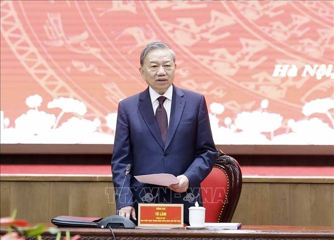 Tổng Bí thư Tô Lâm phát biểu tại Hội nghị.