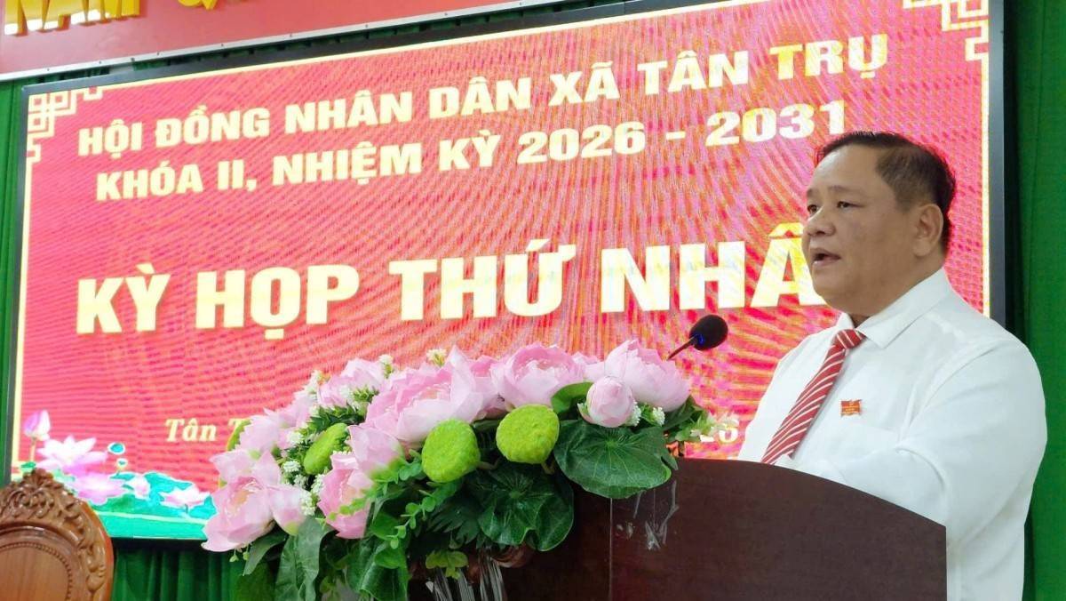 Ông Đặng Hoàng Tuấn được bầu làm Chủ tịch HĐND xã Tân Trụ (Tây Ninh) nhiệm kỳ 2026 – 2031