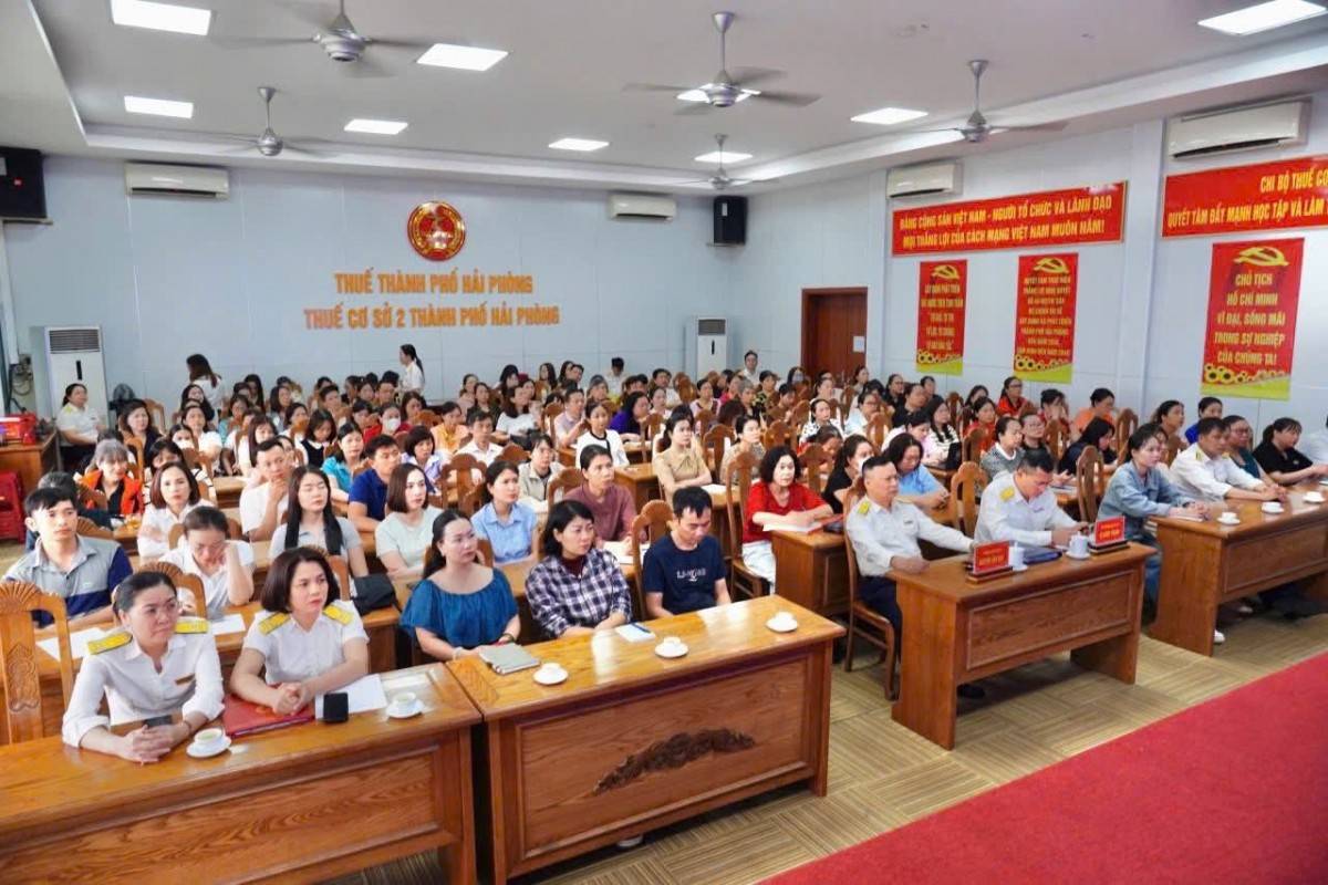 Hội nghị  hướng dẫn  hộ kinh doanh  thuế cơ sở 2 TP Hải Phòng