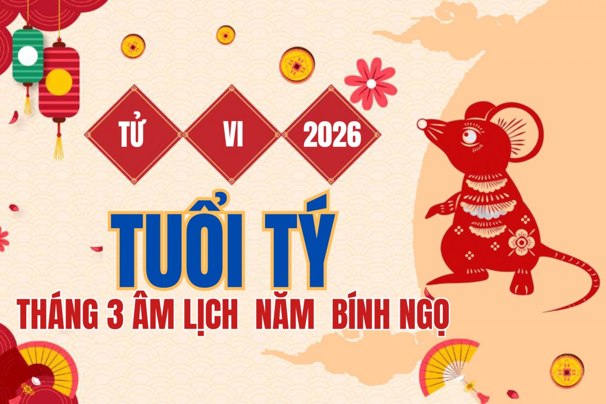 Tử vi tuổi Tý tháng 3 (âm lịch) năm Bính Ngọ - 2026: Thời điểm vàng bứt phá sự nghiệp, tài lộc dồi dào