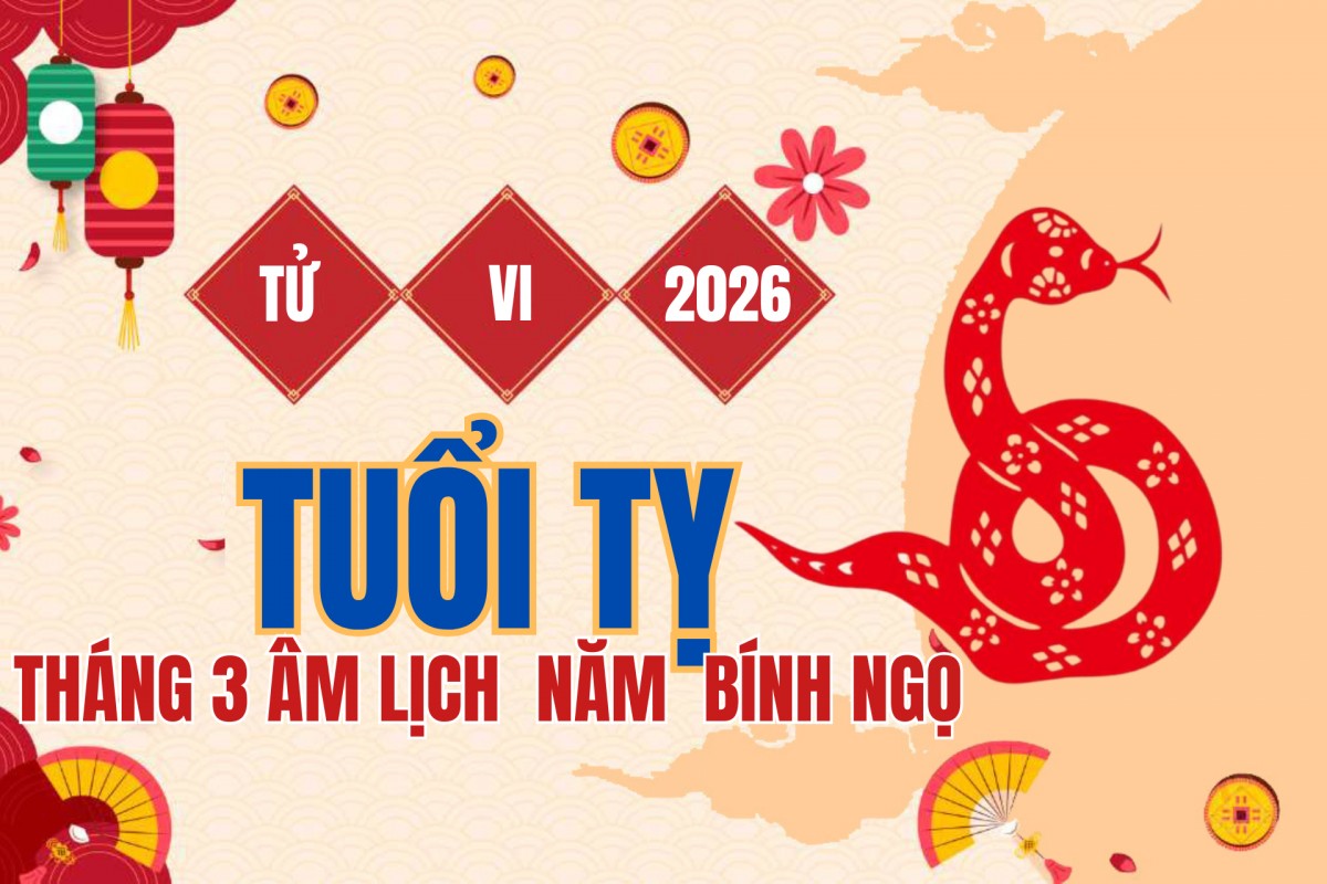 Tử vi tuổi Tị tháng 3 (âm lịch) năm Bính Ngọ - 2026: Cơ hội thăng tiến liên tục, tài vận hanh thông, tình duyên rực rỡ