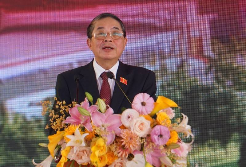 Phó Chủ tịch Quốc hội Nguyễn Đức Hải phát biểu tại lễ khởi công Dự án hạ tầng KCN Tam Anh – An An Hòa, Đà Nẵng.