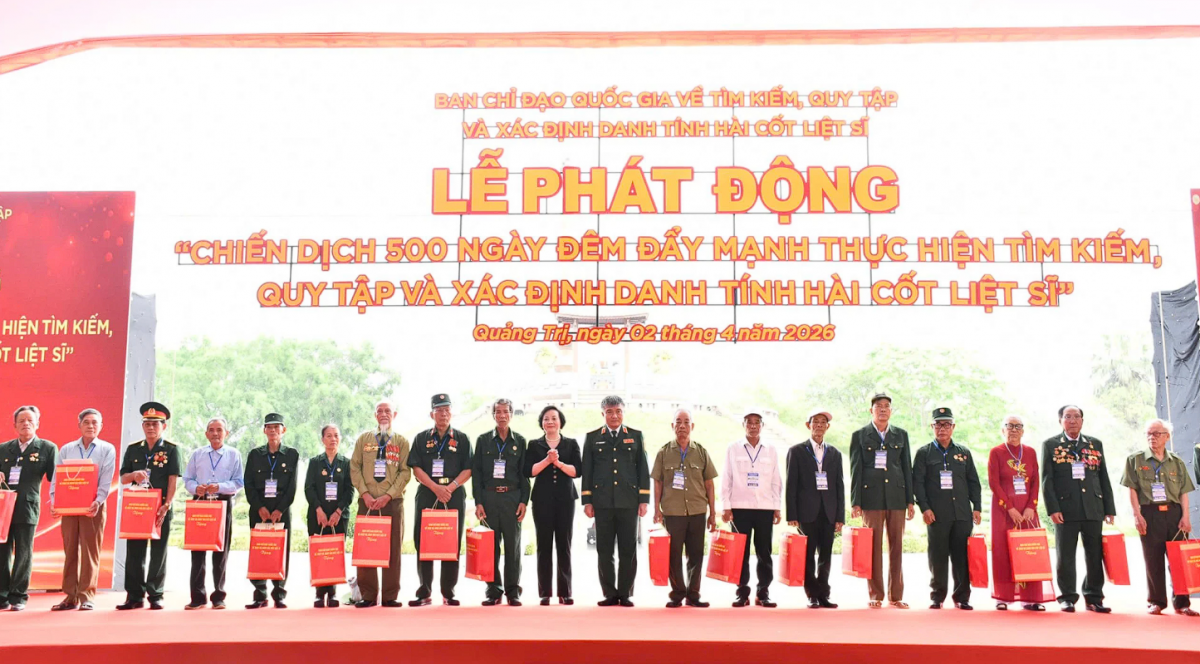 Quảng Trị: Tổ chức lễ phát động “Chiến dịch 500 ngày đêm đẩy mạnh thực hiện tìm kiếm, quy tập và xác định danh tính hài cốt liệt sĩ”