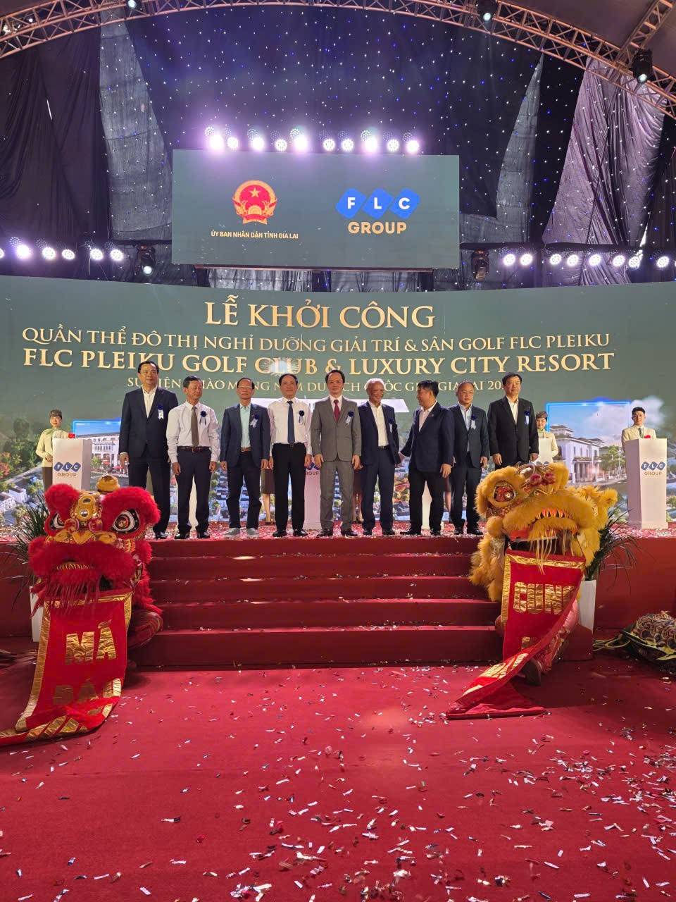 Lễ khởi công sân golf FLC góp phần tạo “cực tăng trưởng” mới cho du lịch Gia Lai.