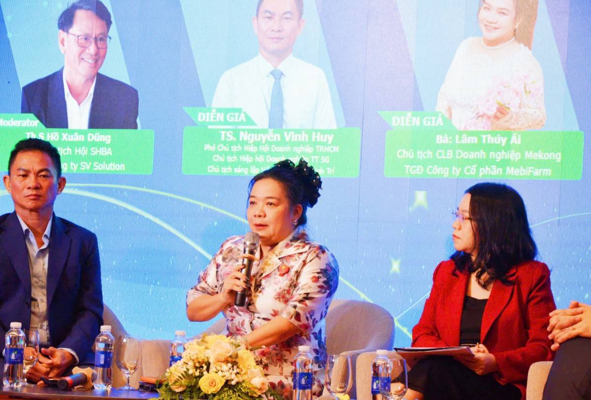 Bà Lâm Thuý Ái- Chủ tịch CLB Doah nghiệp Mekong, TGĐ Công ty CP Mebifarm